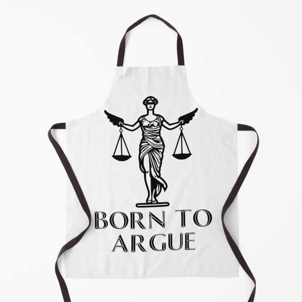Item preview, Funny Lawyer Quote: "Born to Argue" (Lady Justice Design) designed and sold by kcaandwu.