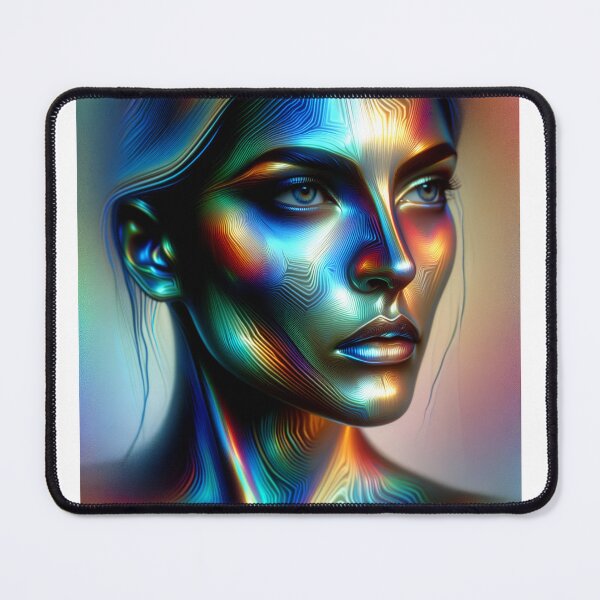 Item preview, Woman with a holographic effect, where the colors change depending on the viewing angle designed and sold by AndreaMart.