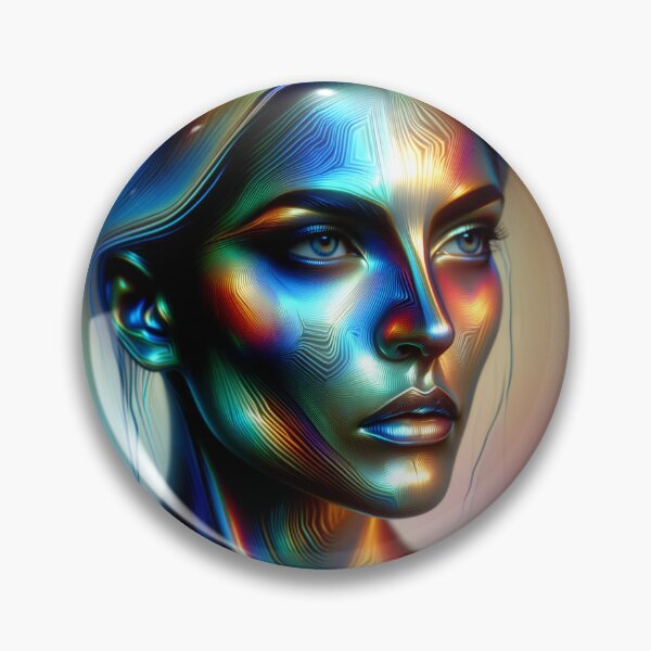 Item preview, Woman with a holographic effect, where the colors change depending on the viewing angle designed and sold by AndreaMart.