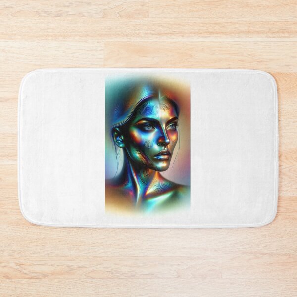 Item preview, Woman with a holographic effect, where the colors change depending on the viewing angle designed and sold by AndreaMart.