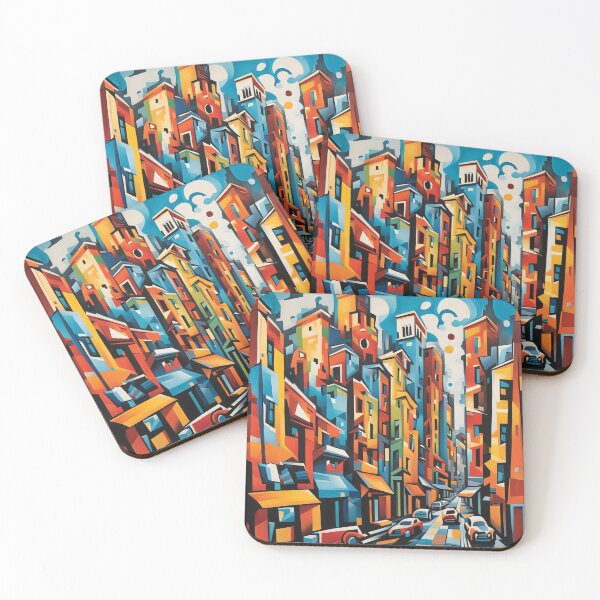 Item preview, Abstract cityscape print 6 designed and sold by Random Designs.