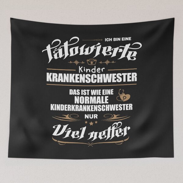 Item preview, Tätowierte Kinderkrankenschwester. Lustige Geschenkidee Kinderkrankenpflegerin designed and sold by silentcolors.