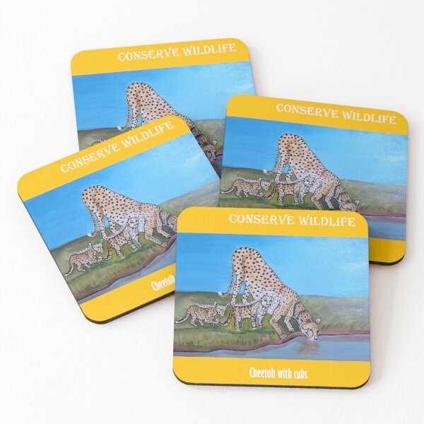 Item preview, Conserve Wildlife Conserve Cheetah with cubs designed and sold by annenambiro.