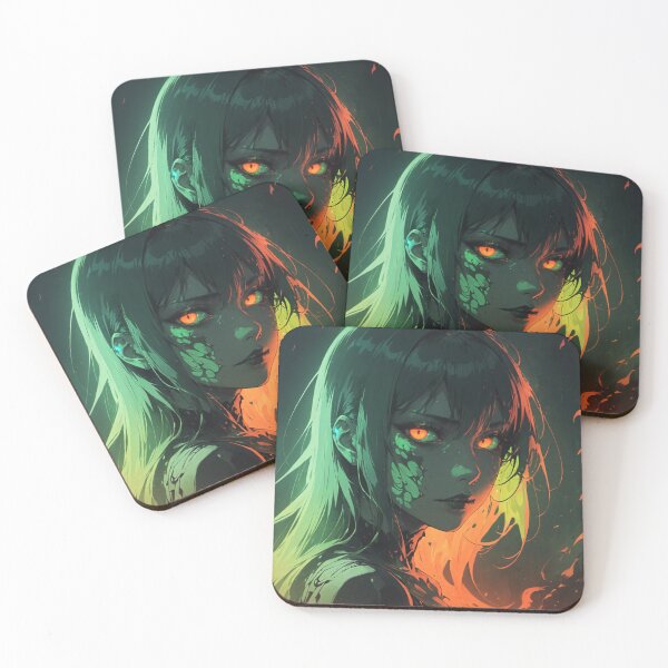 Item preview, Green Embers Demon Girl designed and sold by PaperAI.