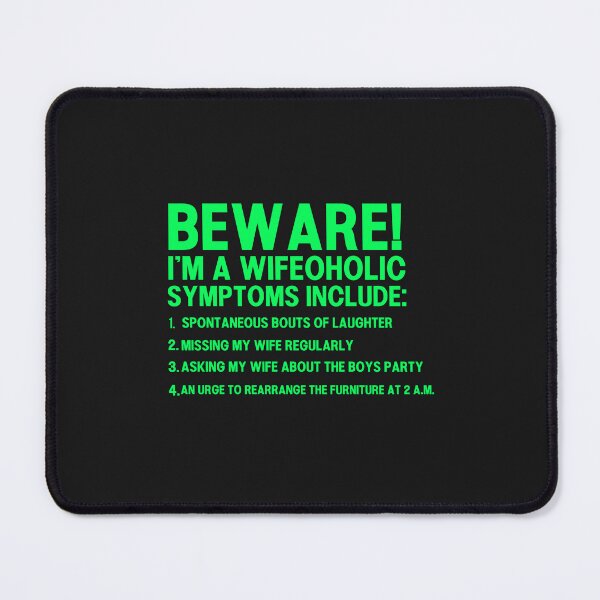 Item preview, Beware I'm a Wifeoholic Funny Husband Typography Quote designed and sold by thedazzlingmonk.