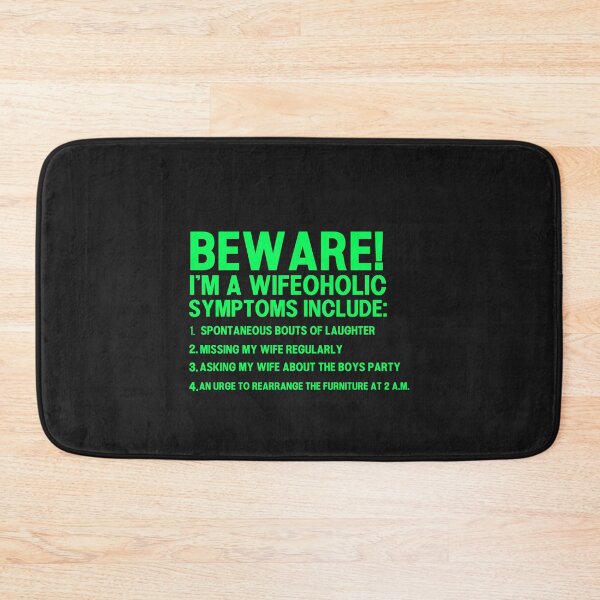 Item preview, Beware I'm a Wifeoholic Funny Husband Typography Quote designed and sold by thedazzlingmonk.