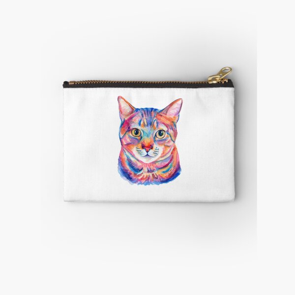 Item preview,  Orange Cat Colorful Hand painted Watercolor Portrait designed and sold by HappyNoireArt.