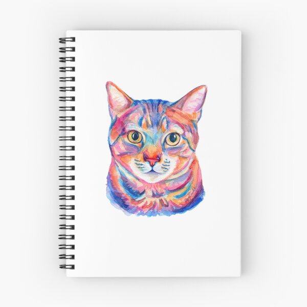 Item preview,  Orange Cat Colorful Hand painted Watercolor Portrait designed and sold by HappyNoireArt.