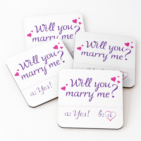Item preview, Romantic Choice: Elegant 'Will You Marry Me?' Proposal with a Heartfelt Answer designed and sold by FEBRICAST.
