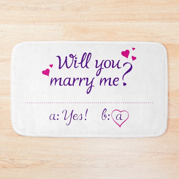 Item preview, Romantic Choice: Elegant 'Will You Marry Me?' Proposal with a Heartfelt Answer designed and sold by FEBRICAST.