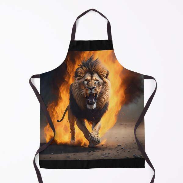 Item preview, A lion on fire for prey designed and sold by Volcano17.