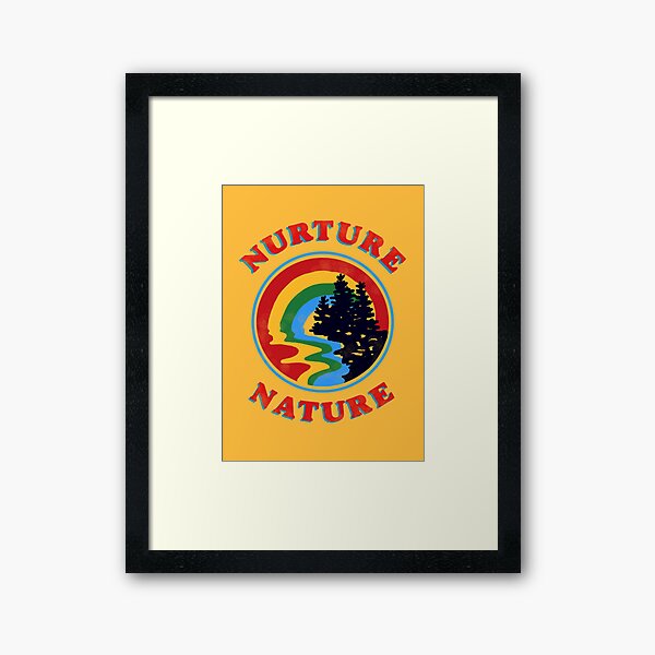 nurture nature vintage environmentalist design Framed Art Print
