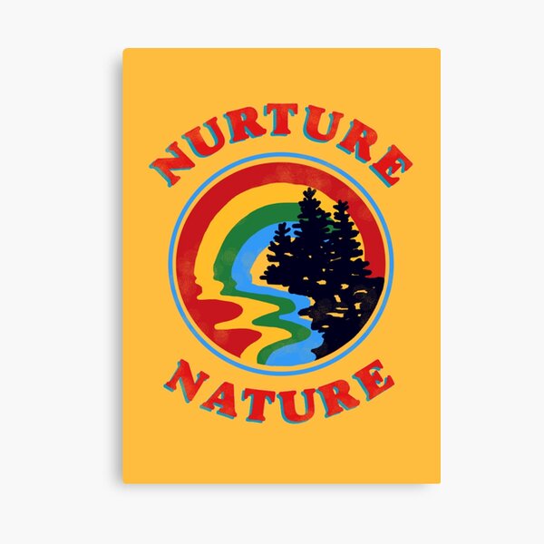 nurture nature vintage environmentalist design Canvas Print
