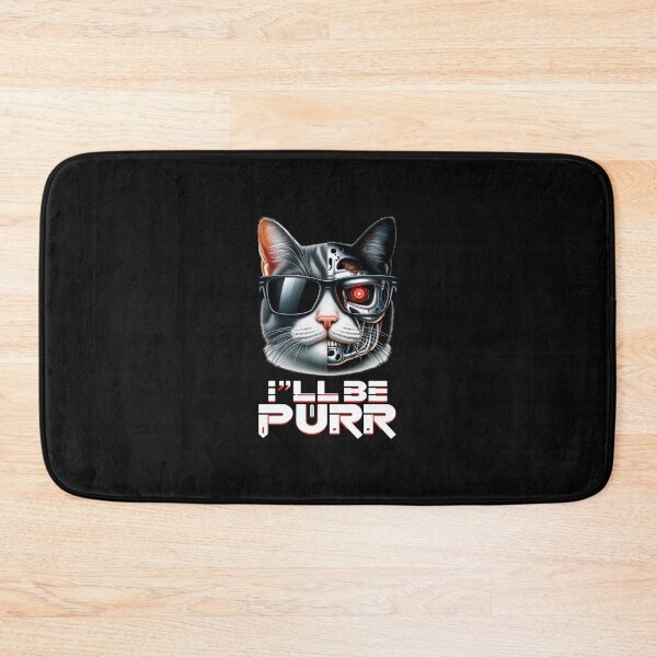 Item preview, Robotic Cat Parody Art - I'll Be Purr designed and sold by RetroPop23.