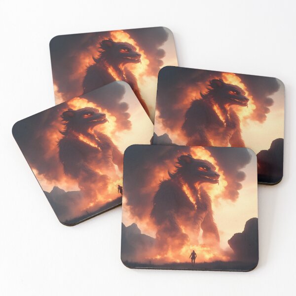 Item preview, An adventurous girl witnesses a giant fire demon designed and sold by Volcano17.