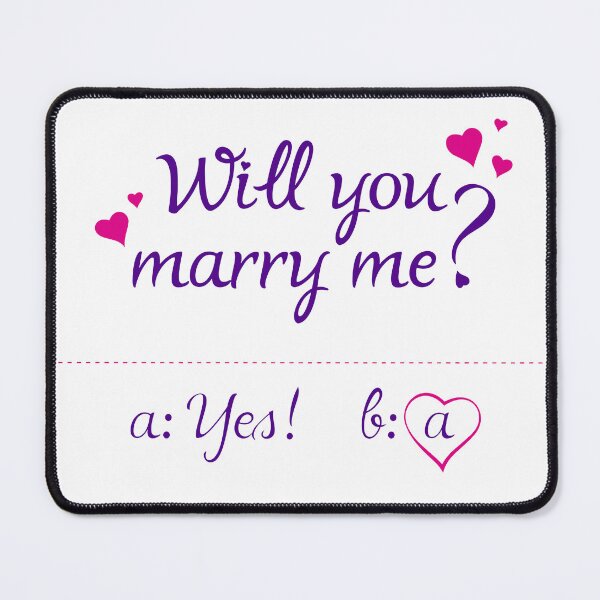 Item preview, Romantic Choice: Elegant 'Will You Marry Me?' Proposal with a Heartfelt Answer designed and sold by FEBRICAST.