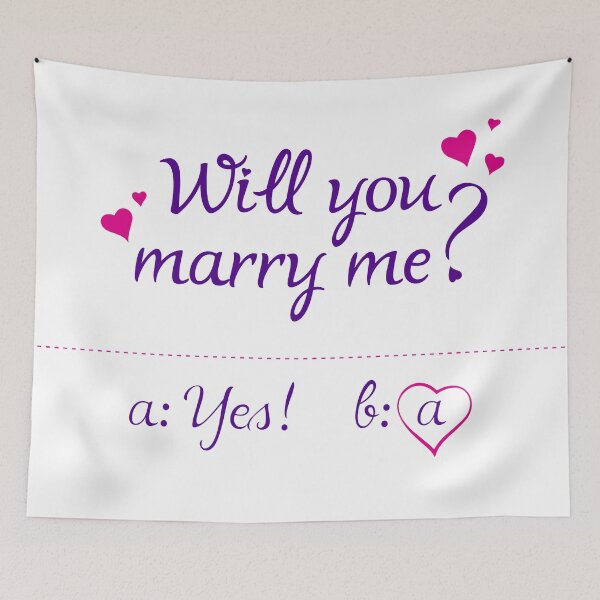 Item preview, Romantic Choice: Elegant 'Will You Marry Me?' Proposal with a Heartfelt Answer designed and sold by FEBRICAST.