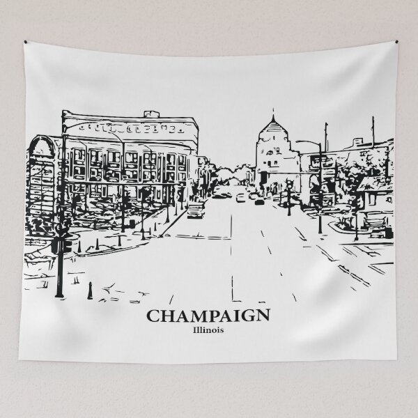 Item preview, Champaign - Illinois designed and sold by Lakeric Cityscapes.