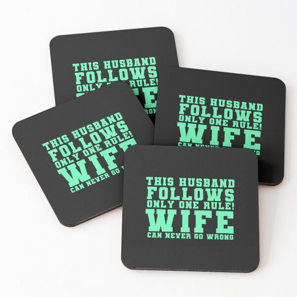 Item preview, This Husband Follows One Rule Funny Wife Typography Quote designed and sold by thedazzlingmonk.