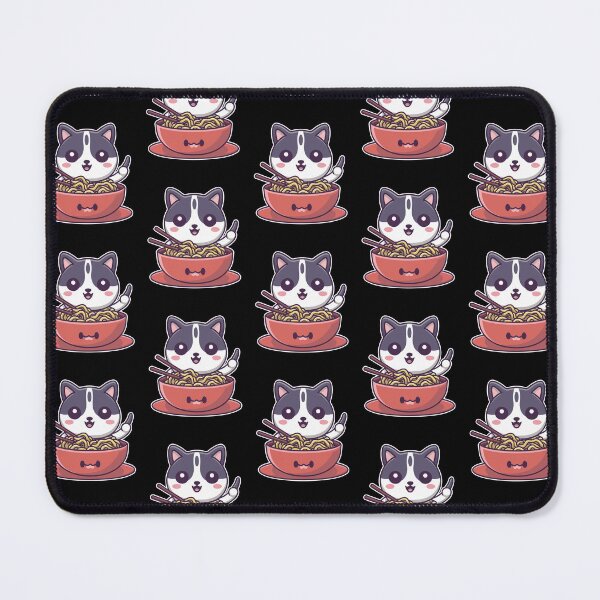 Item preview, Kawaii Cat Noodle Time - Cute Cat Eating Noodles designed and sold by CreativeDStore.