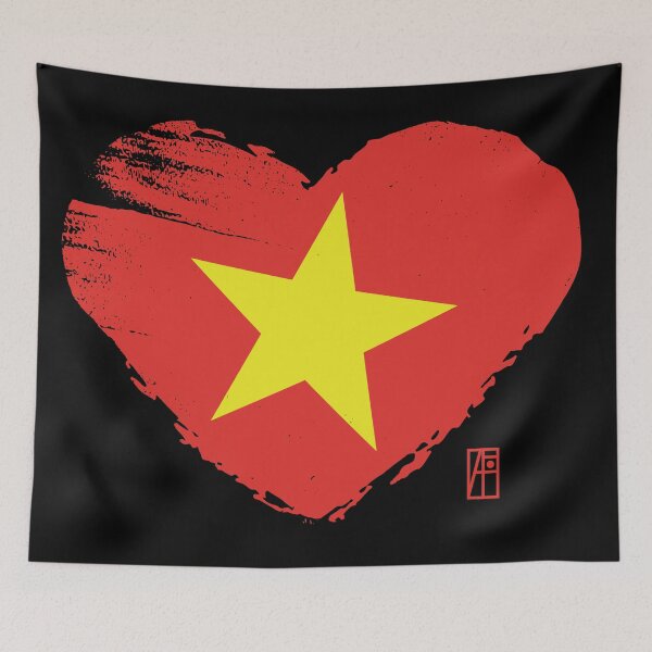 Item preview, I love my country. I love Vietnam. I am a patriot. In my heart, there is always the flag of Vietnam designed and sold by ArtProjectShop.