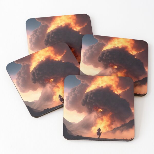 Item preview, The adventurous girl witnesses the creation of a giant fire demon designed and sold by Volcano17.