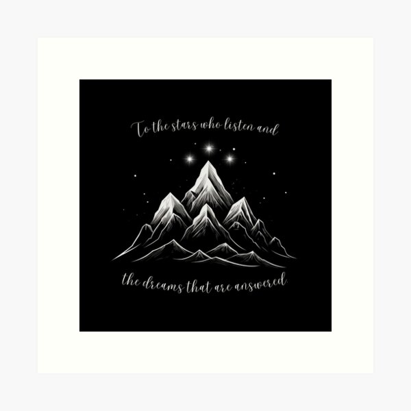 Item preview, Feyre and Rhysand Quote To the Stars Who Listen Acotar designed and sold by AnceUmalasa.