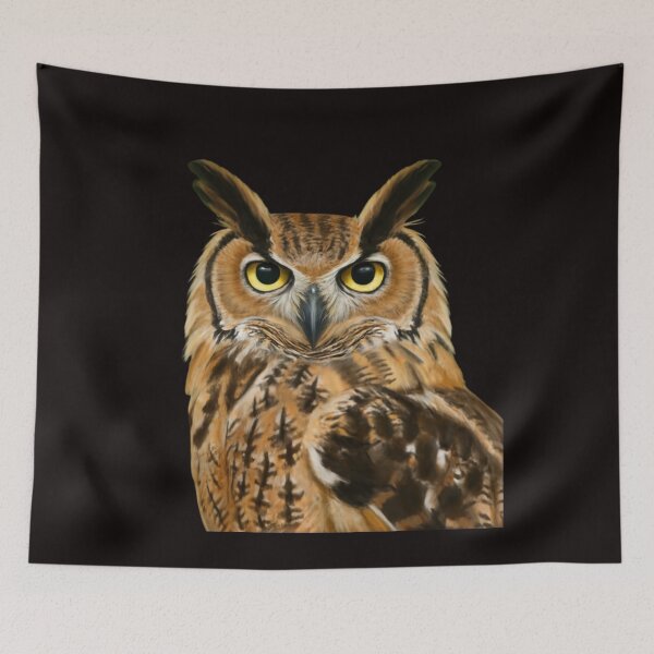 Item preview, Eurasian eagle owl designed and sold by swiftbinaries.