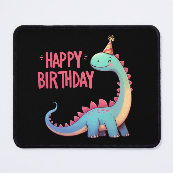 Item preview, Kawaii Happy Birthday Dinosaur Brontosaurus Party designed and sold by TomFrontierArt.