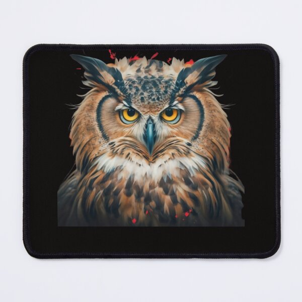 Item preview, Eurasian eagle owl with terrifying eyes designed and sold by swiftbinaries.