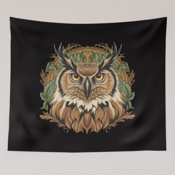 Item preview, Eurasian eagle owl. With insightful looks designed and sold by swiftbinaries.