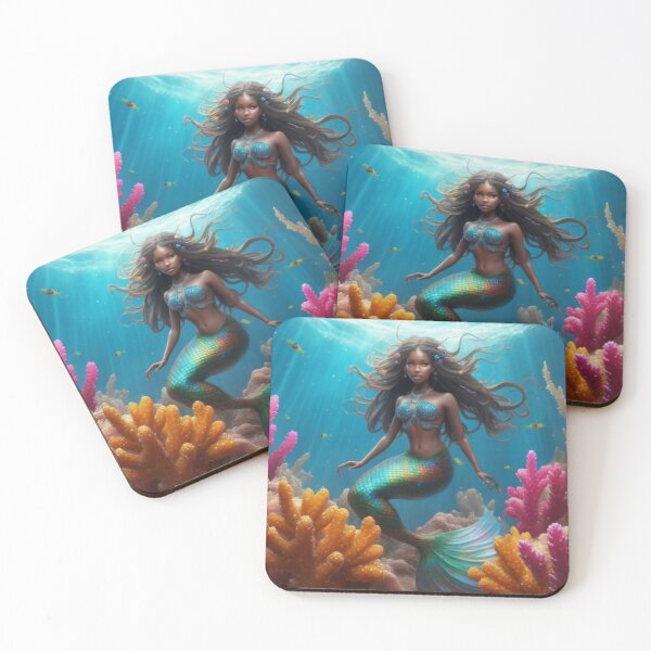 Item preview, Beautiful Black Mermaid Art designed and sold by Rell1970.