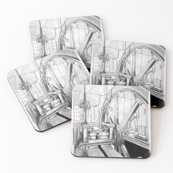 Item preview, Leicester Abbey Pumping Station | Traditional Drawing Art Print | MittensPrints designed and sold by MittensMae.