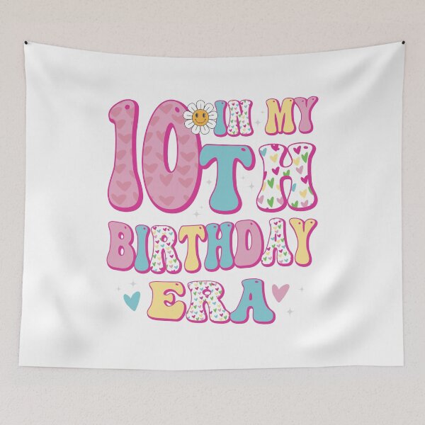 Item preview, In My 10th Birthday Era Celebration - Trendy Kids Party Design designed and sold by CALMEVO.