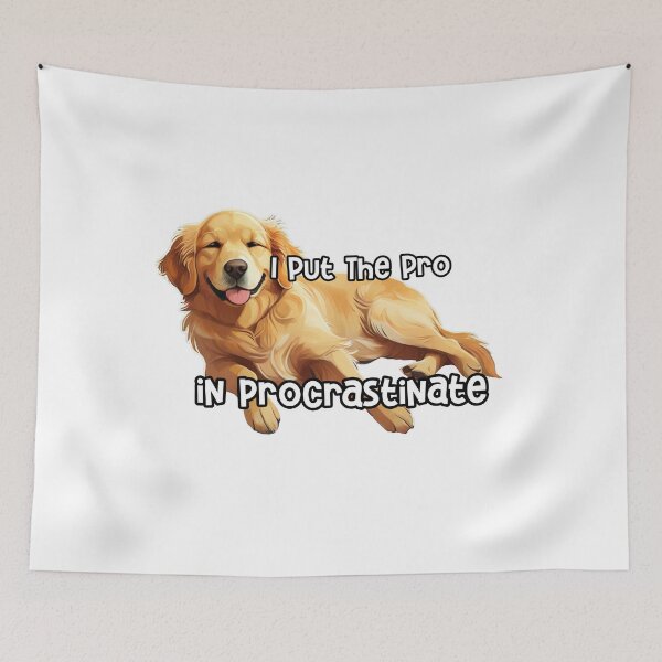 Item preview, I Put The Pro In Procrastinate Aesthetic Quotes Funny Dogs Lovers designed and sold by TMK STORE.
