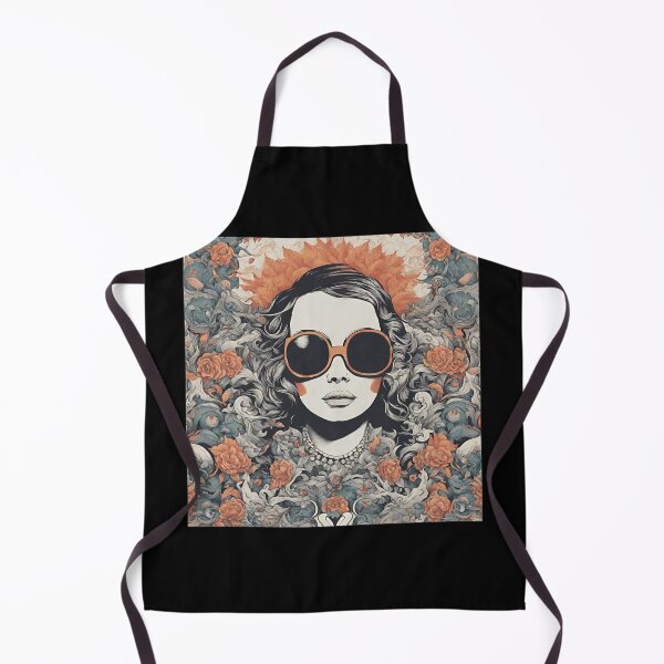 Item preview, Woman in the flower with sunglasses retro style designed and sold by Elitegraff.