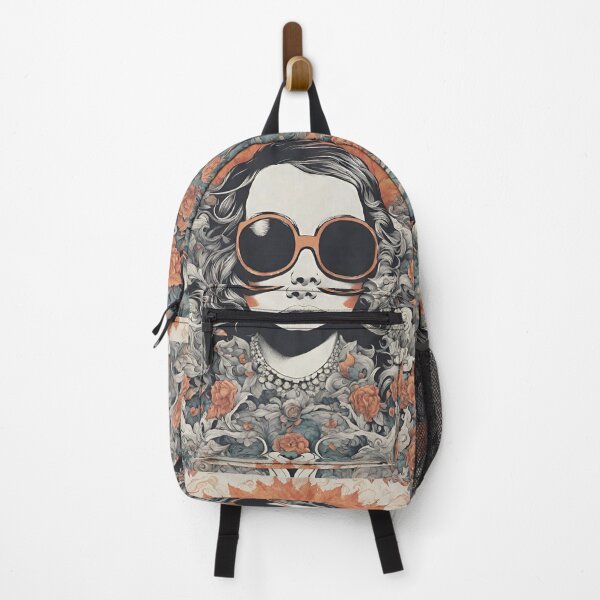 Item preview, Woman in the flower with sunglasses retro style designed and sold by Elitegraff.