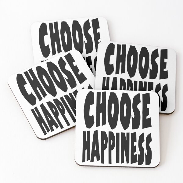 Item preview, CHOOSE HAPPINESS. BLACK designed and sold by Rejiboustarts.