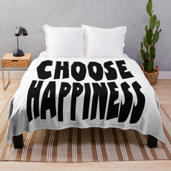 Item preview, CHOOSE HAPPINESS. BLACK designed and sold by Rejiboustarts.