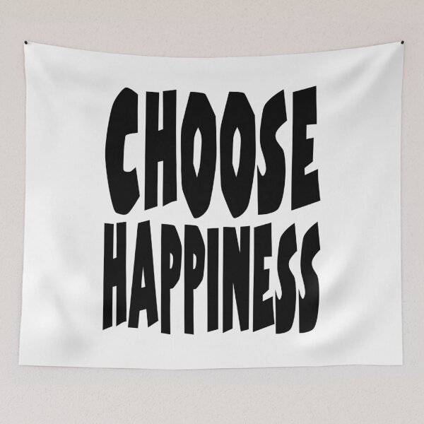 Item preview, CHOOSE HAPPINESS. BLACK designed and sold by Rejiboustarts.