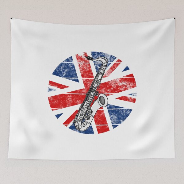 Item preview, Saxophone UK Flag Britain Saxophonist British Musician designed and sold by doodlerob.