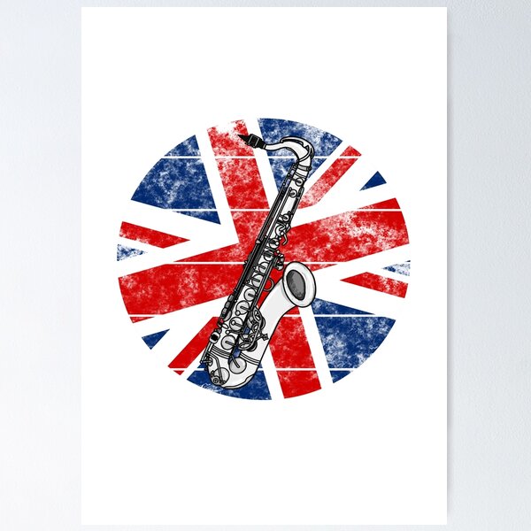 Item preview, Saxophone UK Flag Britain Saxophonist British Musician designed and sold by doodlerob.
