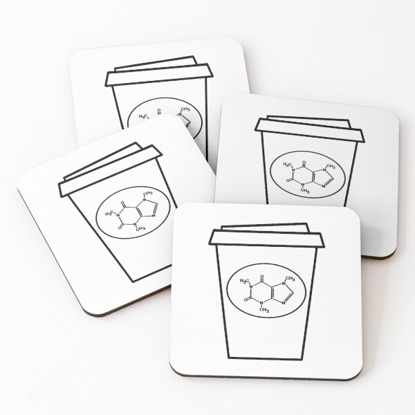 Item preview, Caffeine molecule on a paper cup designed and sold by BonnyJeanArt.