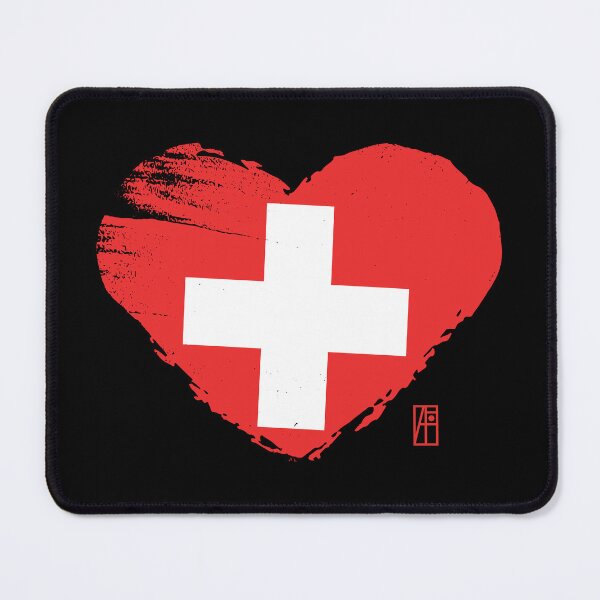 Item preview, I love my country. I love Switzerland. I am a patriot. In my heart, there is always the flag of Switzerland designed and sold by ArtProjectShop.