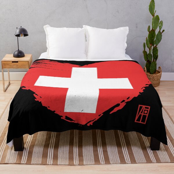 Item preview, I love my country. I love Switzerland. I am a patriot. In my heart, there is always the flag of Switzerland designed and sold by ArtProjectShop.