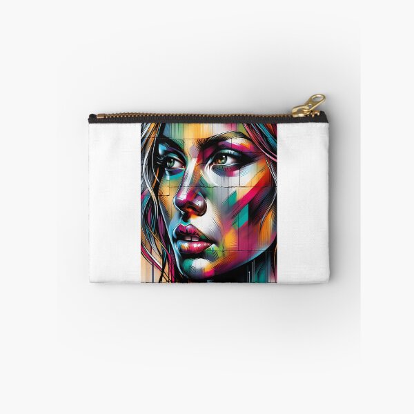 Item preview, Woman's face in a rough, street-style graffiti with bright colors and bold outlines designed and sold by AndreaMart.