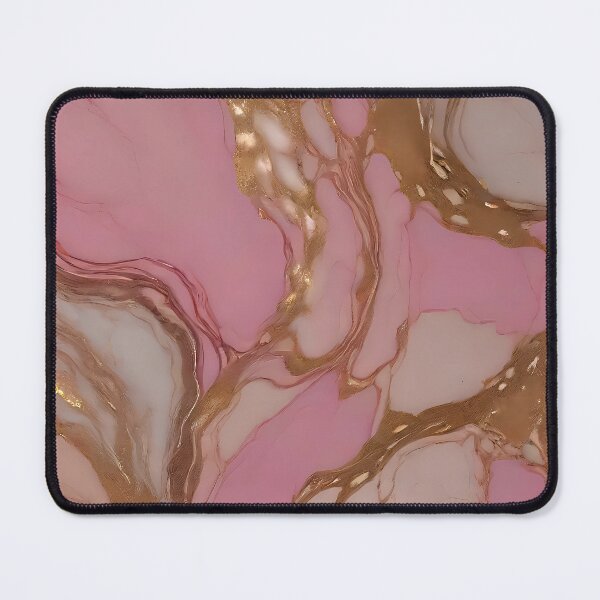 Artikelvorschau, Rosa und goldener Marmor entworfen und verkauft von ArtfulGallery1.