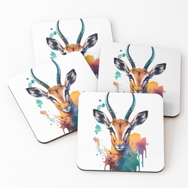 Item preview, Antelope in colorful splash designed and sold by Ann Miu Deluxe.