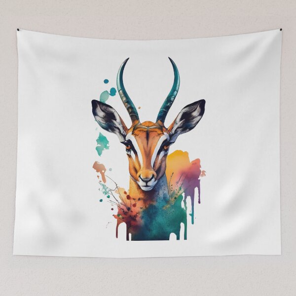Item preview, Antelope in colorful splash designed and sold by Ann Miu Deluxe.