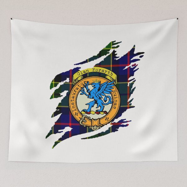 Item preview, Forsyth Crest Scottish Surname Tartan designed and sold by BagTown Clans.